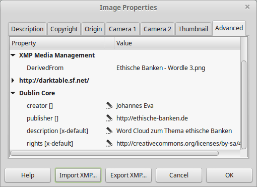 The GIMP can show image metadata but is not capable of editig Exif or XMP