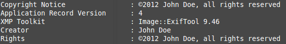 Change the Author / Creator of an image in the Metadata / Exif information on Linux
