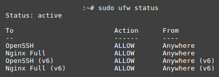 UFW Firewall as part of a LEMP deployment on Linux
