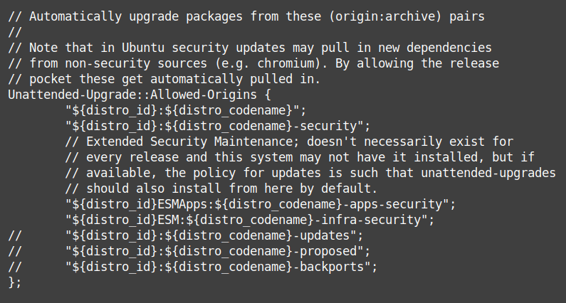Set up automatic (unattended) upgrades in Ubuntu 20.04 Foca Fossa