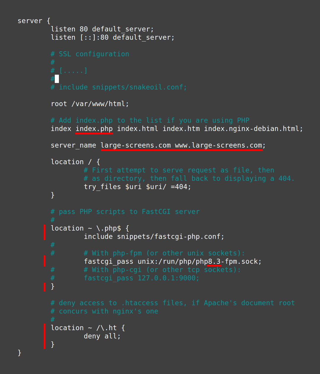 Configure Nginx to work with PHP in Ubuntu 24.04 as part of a LEMP stack